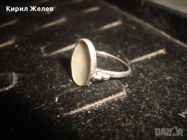 СТАР 19 ВЕК СРЕБЪРЕН СЕДЕФЕН ПРЪСТЕН РЪЧНА ИЗРАБОТКА УНИКАЛНО РЕТРО БИЖУ ВИСОКА ПРОБА СРЕБРО 17221, снимка 10 - Антикварни и старинни предмети - 33737021