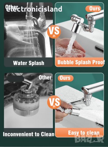 Водоспестяващ Аератор с 3 осно рамо с двоен режим  въртящ се кран против пръски, снимка 6 - Други стоки за дома - 44217403