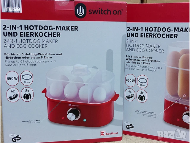 НОВ! Уред за хот дог и яйцеварка 2 в 1, снимка 8 - Уреди за готвене на пара - 50702950