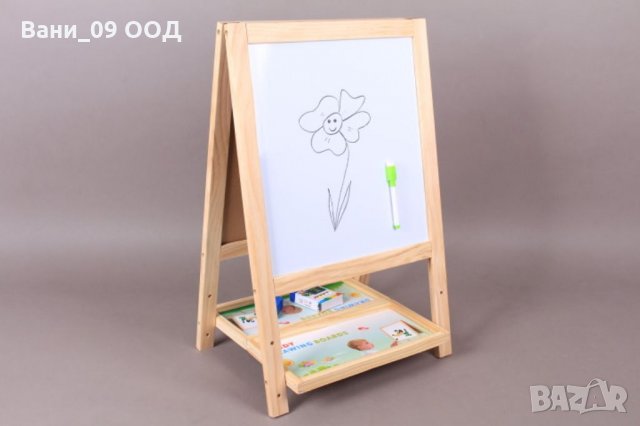 Двустранни дървена дъска за писане и рисуване, снимка 5 - Образователни игри - 35455559