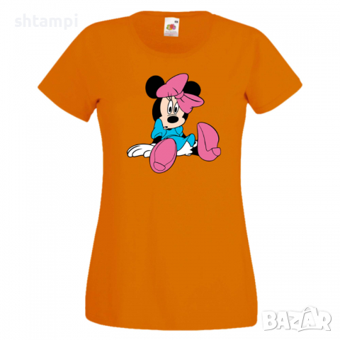 Дамска тениска Minnie Mouse 4 Подарък,Изненада,Рожден ден,, снимка 7 - Тениски - 36530758
