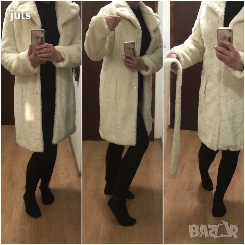 Бяло дамско палто GILL, снимка 6 - Палта, манта - 9288980