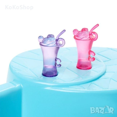 Кукла Барби с басейн с пързалка/Барби на плаж, снимка 5 - Кукли - 53054673