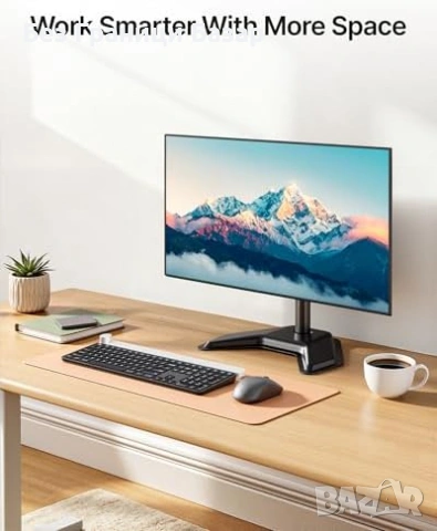 Нова регулируема Свободностояща стойка за монитор VESA 17-32 инча 10 кг, снимка 7 - Други стоки за дома - 54207793