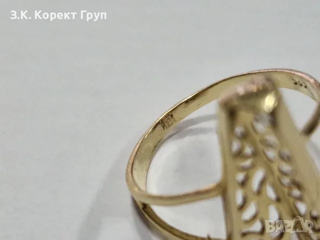 Дамски златен пръстен 14К / 3,16 гр., снимка 5 - Пръстени - 55712890