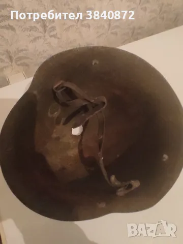 военна каска от първата или втората световна война, снимка 2 - Антикварни и старинни предмети - 48774516
