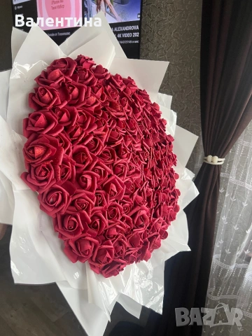 Букет със 101 вечни рози! ❤️‍🔥, снимка 2 - Подаръци за жени - 53967390