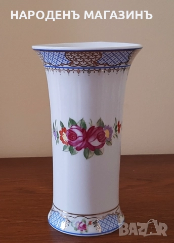 BELLE EPOQUE - НОВА италианска порцеланова ваза цветя порцелан кутия, снимка 2 - Други ценни предмети - 52877153