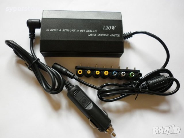 Адаптер зарядно за лаптоп 100w Meind комбинирано 220v/12v 100W Notebook power adapter зарядно,Захран, снимка 6 - Захранвания и кутии - 13066140
