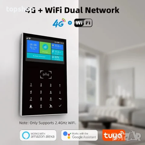 ЧИСТО НОВА WiFi алармена система от 14 части, 3G/4G GSM, поддръжка на Tuya и Smart Life APP, снимка 2 - Аналогови камери - 50494835