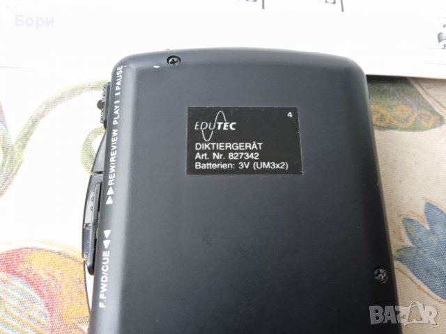 EDUTEC Micro Cassette Recorder/VOICE ACTIVATED SYSTEM., снимка 7 - Плейъри, домашно кино, прожектори - 38738206