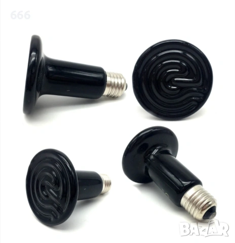 Керамичен инфрачервен нагревател, 100W, E27, снимка 4 - Друга електроника - 53980724