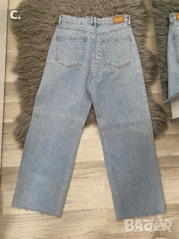 Дамски дънки с камъни, снимка 3 - Дънки - 53996672