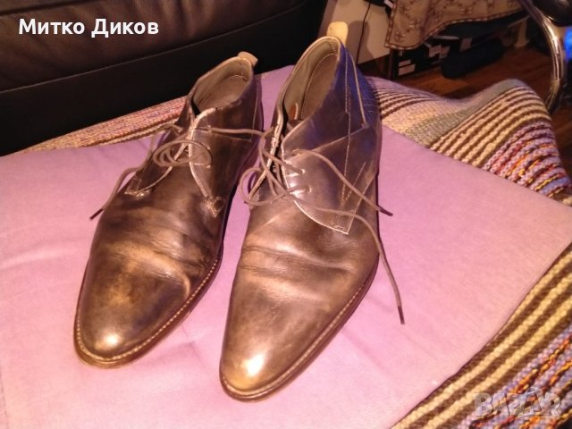 Daniel Hechter Франция пръскани обувки естествена кожа размер №44 стелка 28см, снимка 1 - Официални обувки - 38428362
