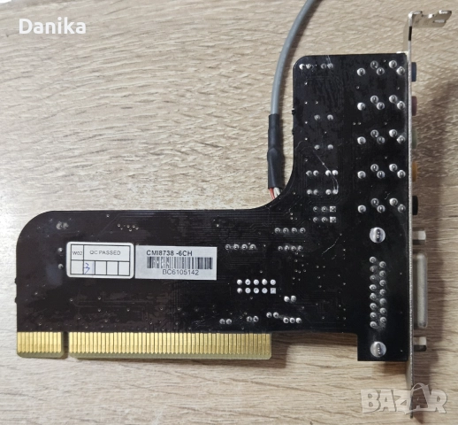 Работеща звукова карта C-Media CMI8738 6-Ch LX PCI 5.1 канална аудио за ретро компютър, снимка 2 - Други - 51984848