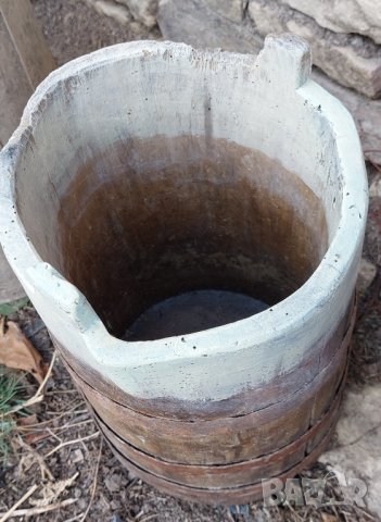Стари: Старо дървено каче 40 см високо / бъчва буре копанка, бъкел, снимка 4 - Антикварни и старинни предмети - 29120654