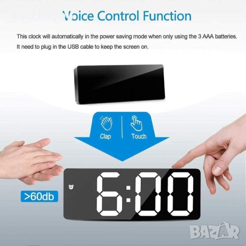 НОВ СВЕТЕЩ ДИГИТАЛЕН ЧАСОВНИК.LED ЧАСОВНИЦИ СЪС СВЕТЕЩИ ГОЛЕМИ ЦИФРИ АЛАРМА, ЕЛЕКТРИЧЕСКИ ЧАСОВНИК, снимка 7 - Други - 40541887