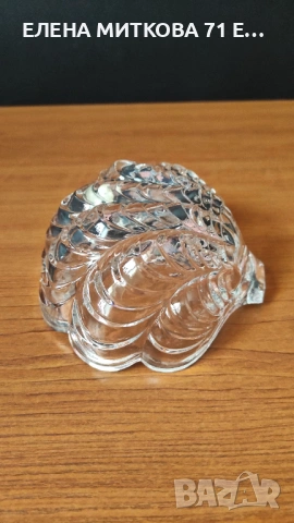 Кристална купичка с форма на мида, снимка 7 - Чинии - 54130845