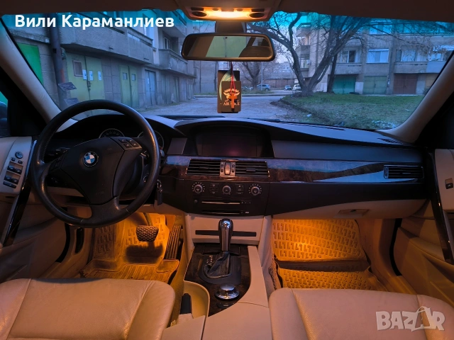 BMW E 61,2005,3.0/218коня,кожа,ксенон/БАРТЕР, снимка 12 - Автомобили и джипове - 53128746