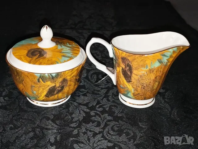 Сет каничка+захарница , Колекция Слънчогледи, 14 € , снимка 5 - Колекции - 56218644