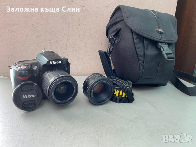 Фотоапарат Nikon D90 и обектив Nikon AF Nikkor 50mm f/1.8D, снимка 1 - Фотоапарати - 30523091