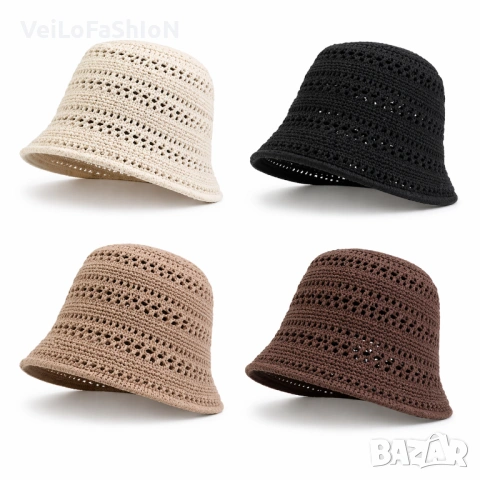 Нова дамска лятна шапка в четири цвята 