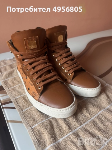 MCM by Michalsky Оригинал Кецове Високи Cognac Visetos Кафяви 43 - MCM Мюнхен
