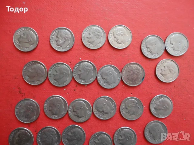 1 дайм САЩ Лот американски монети , снимка 5 - Нумизматика и бонистика - 48431583