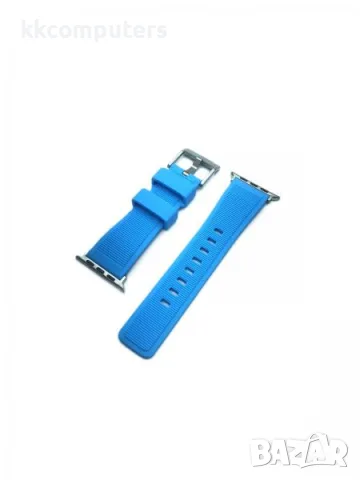 Силиконова каишка метална закопчалка за Apple Watch 38-40-41mm /Син/ Баркод : 3128765