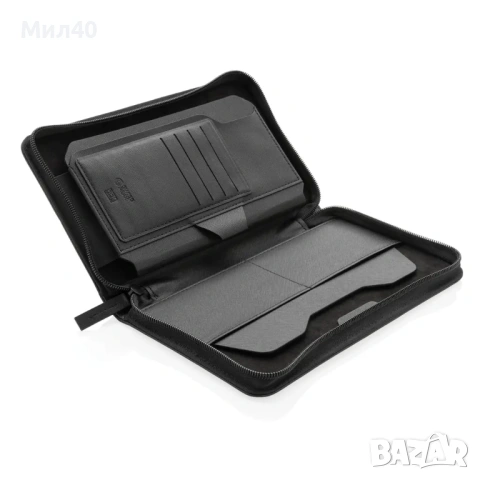 Пътен портфейл SWISS PEAK Heritage RFID, черен, снимка 4 - Портфейли, портмонета - 53982162