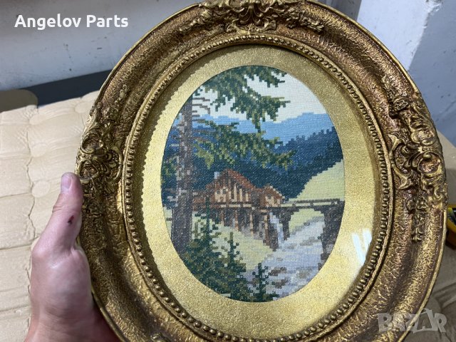 Гоблен с рамка (старо производство), снимка 2 - Гоблени - 42803639
