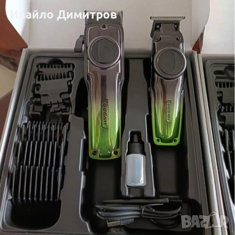 Комплект машинка за подстригване и тример Geemy GM-8103