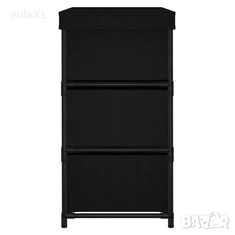 vidaXL Шкаф за съхранение с 6 чекмеджета, 55x29x55 см, черна стомана, снимка 4 - Шкафове - 56147142