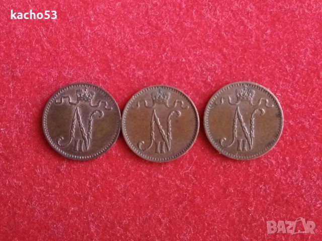 1 пени 1900,12,14 г. Русия за Финландия., снимка 2 - Нумизматика и бонистика - 52912871