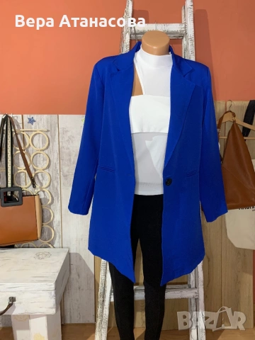 💙💙💙 Елегантно, удължено сако в кралско син цвят🔷