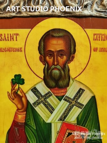 Икона на Свети Патрик icona Saint Patrick, снимка 2 - Картини - 14790252