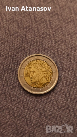 Монета 2 ЕВРО Италия 2002 Данте Алигиери