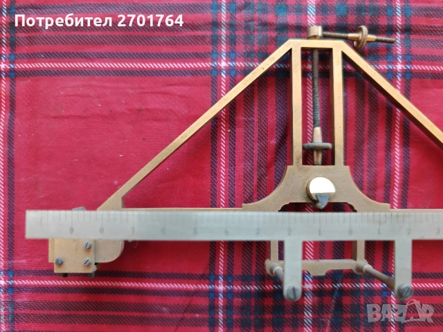 стара прецизна аптекарска везна от месинг, снимка 5 - Антикварни и старинни предмети - 54096668