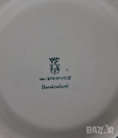 Ваза с роза - Schierholz Ръчно рисувана, снимка 5 - Вази - 52533077