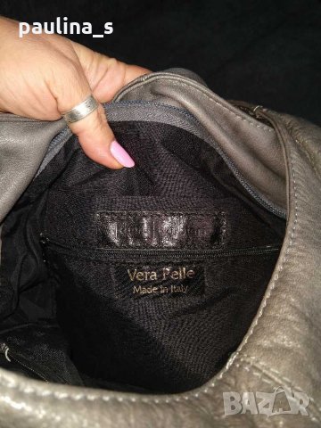 Чанта от естествена кожа "Vera pelle"/ Italy , снимка 8 - Чанти - 30221830