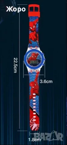 СВЕТЕЩ ЦИФРОВ ДЕТСКИ ЧАСОВНИК СПАЙДЕРМЕН ЗА МОМЧЕТА , снимка 3 - Детски - 47768807