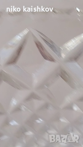 Кристална чешка купа Бохемия с размери 20/ 7 см, снимка 6 - Други - 53139559