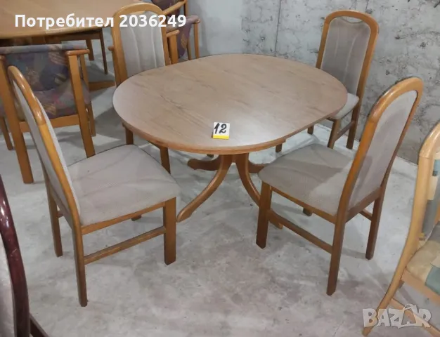 Комплект разтегателна маса с 4 стола- внос, снимка 1