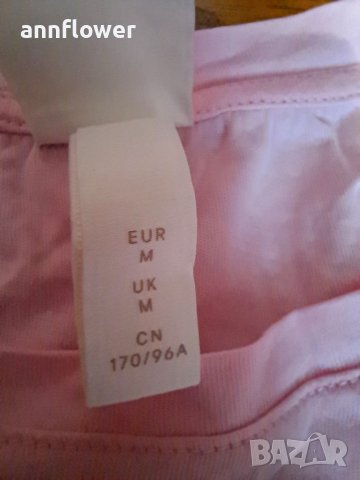 Розова тениска H&M  M, снимка 8 - Тениски - 40392132