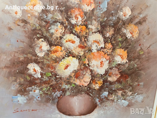 Натюрморт с цветя.  , снимка 2 - Картини - 52007793