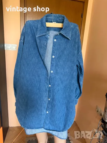 Дънкова зимна риза Arket, oversize модел, снимка 8 - Ризи - 56449088