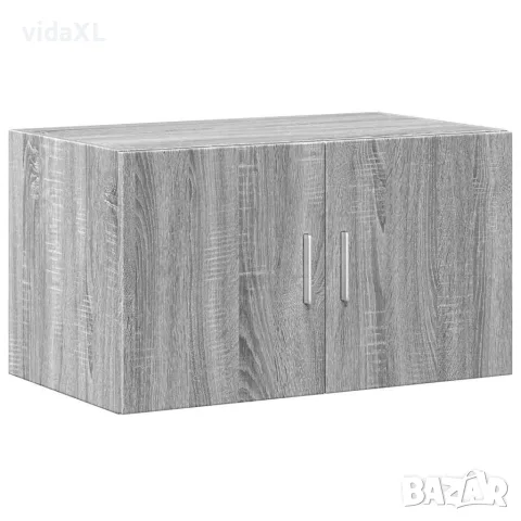 vidaXL Шкаф за съхранение, сив сонома, 70x42,5x225 см, инженерно дърво, снимка 5 - Бюфети - 56146886