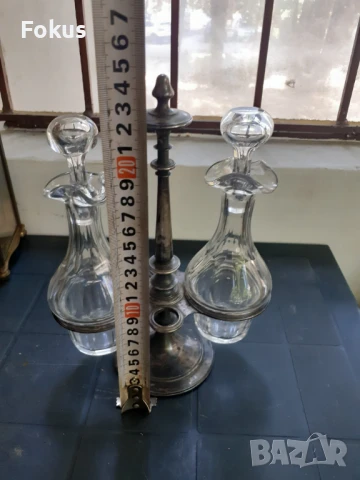 Уникален стар антикварен посребрен оливерник на Cristofle, снимка 5 - Антикварни и старинни предмети - 50929582