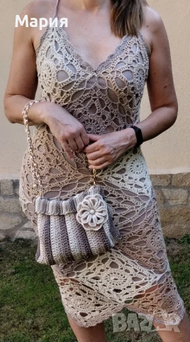 ръчно плетена рокля, снимка 6 - Рокли - 51132566