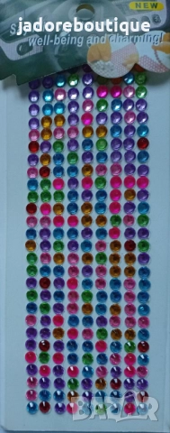 Самозалепващи се диамантени камъчета 5 мм/ 6 мм - многоцветни